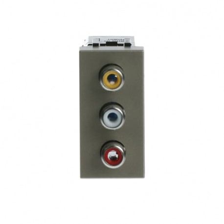 NIESSEN 2CLA215530N1901 2CLA215530N1901 N2155.3 CV NIESSEN Toma VDI 3RCA conexión con tornillo CV